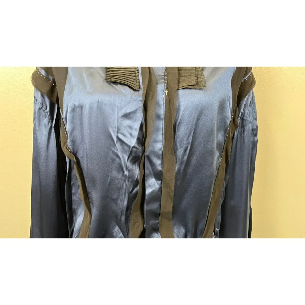 UMIT UNAL COUTURE SILK BLOUSE - Picture 5 of 11